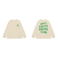 Anti Social Social Club Green Circle Logo Long Sleeve T-Shirt - Cream