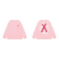 Anti Social Social Club X-Cross Red Logo Long Sleeve T-Shirt - Pink